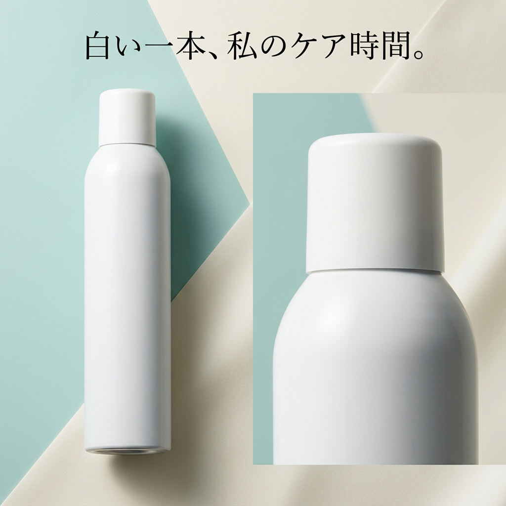 容器の肩とキャップを紹介する詳細イメージ