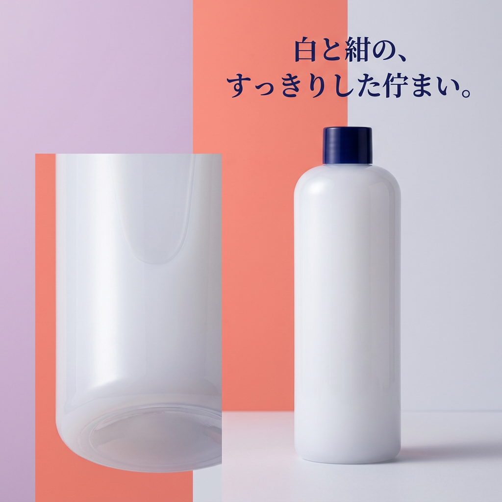 容器の肩と丸みのある底部を紹介する画像